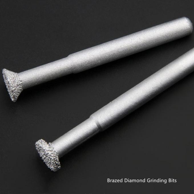Granite Marble Brazed Diamond Tools , 10mm Die Grinder Diamond Bits