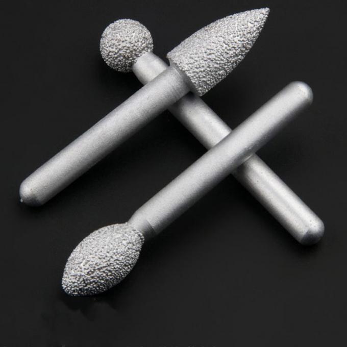 Granite Marble Brazed Diamond Tools , 10mm Die Grinder Diamond Bits