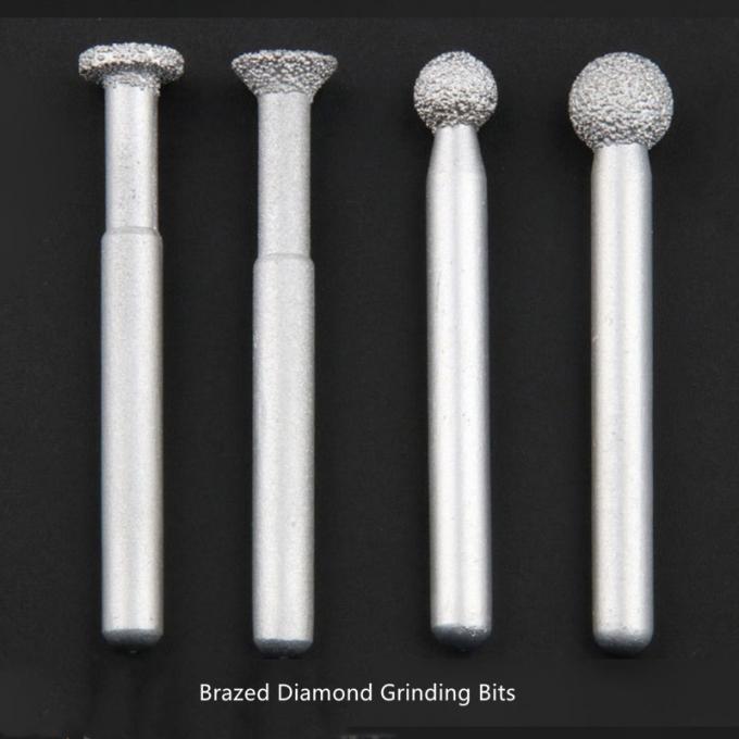 Granite Marble Brazed Diamond Tools , 10mm Die Grinder Diamond Bits