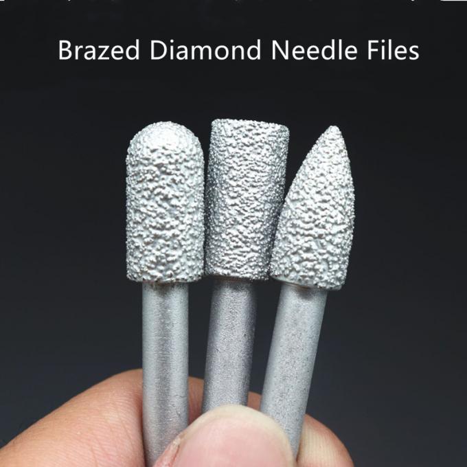 Granite Marble Brazed Diamond Tools , 10mm Die Grinder Diamond Bits
