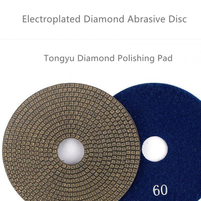 Round Electroplated Diamond Tools , 100mm Diamond Sanding Pads For Glass