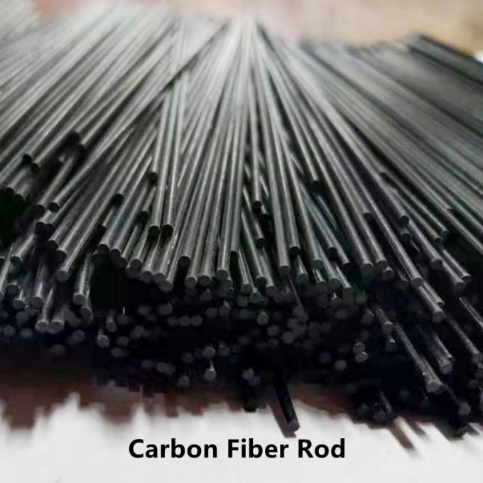 10mm Carbon Fiber Rods And Tubes Plain Twill Weave Dull Surface